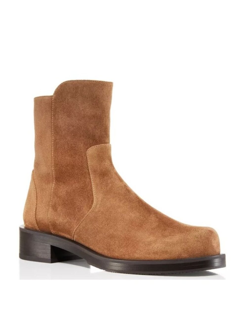 NEW Stuart Weitzman 5050 Bold Zip Boots Brown Simple Quiet Luxury Womens 9.5